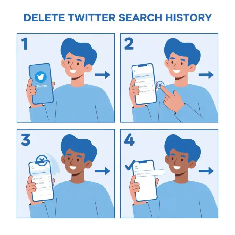 How to delete twitter search history